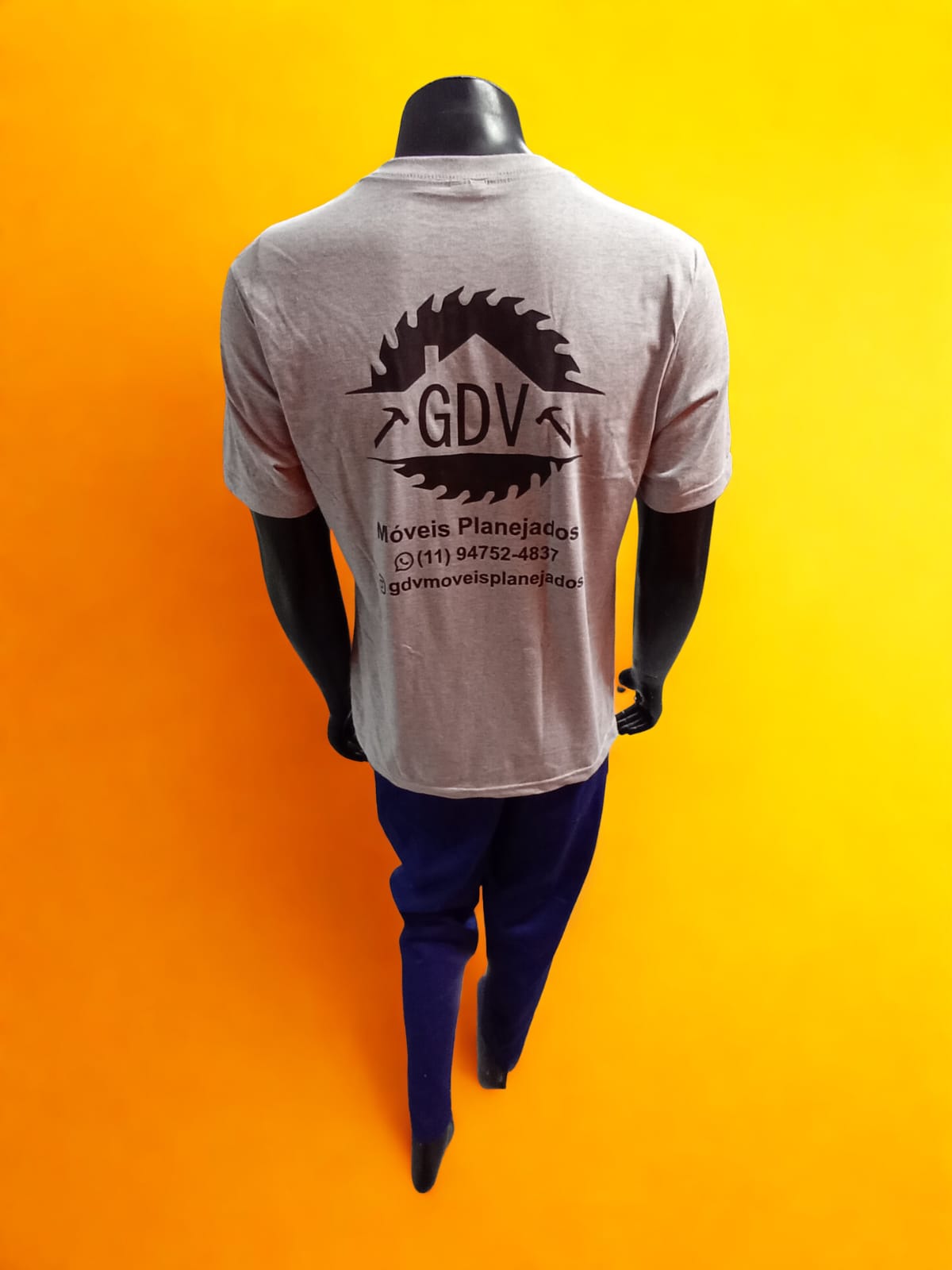 Camiseta operacional GDV Móveis (costas)